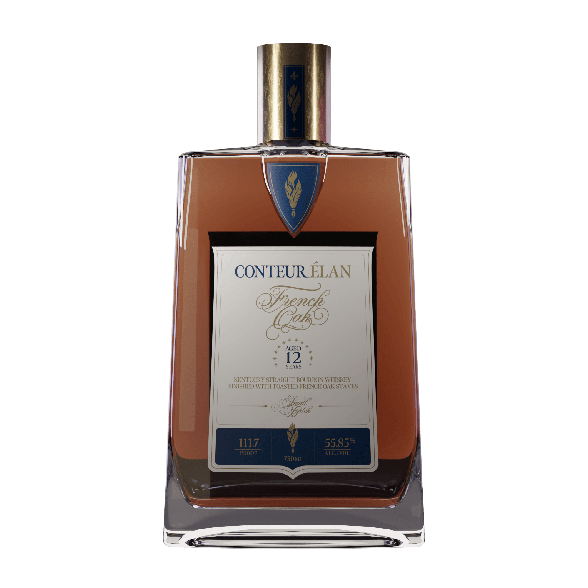 The Conteur Élan bottle, front on.