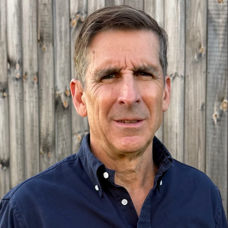 Frank Messina, founder of Conteur Élan, in a rickhouse